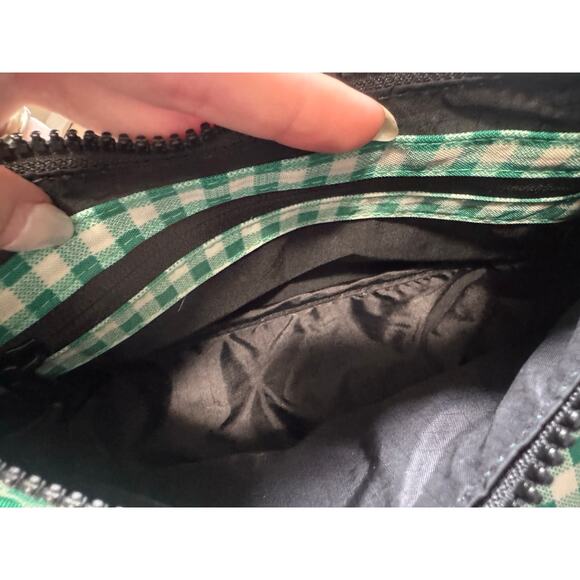 Baggu NWOT Cargo Shoulder Bag In Gingham Green White - Picture 10 of 11